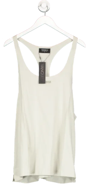 Vanquish Beige Loose Fit Tank Top UK XL