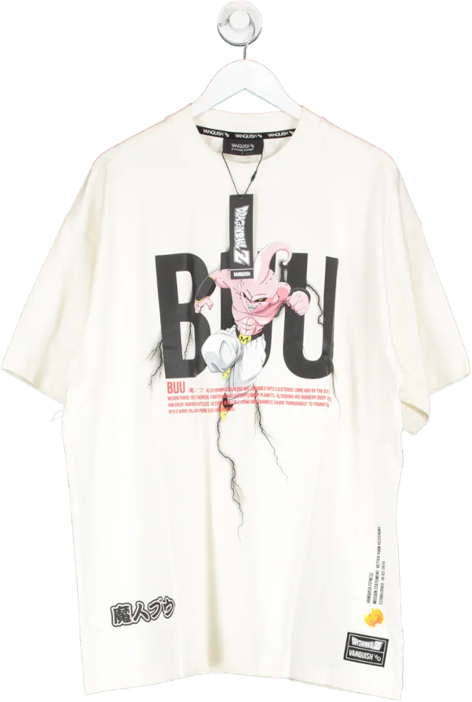 Vanquish Cream Dbz Buu Vintage Oversized T Shirt UK L