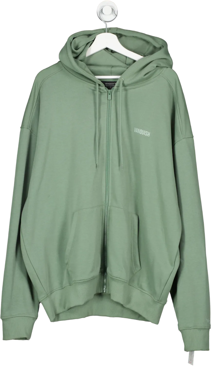 Vanquish Green Essential Oversized Ful Zip Hoodie UK XL