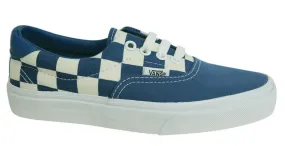 Vans Off The Wall Era Checkerboard Lace Up Blue Unisex Trainers ZMSFBS B39B