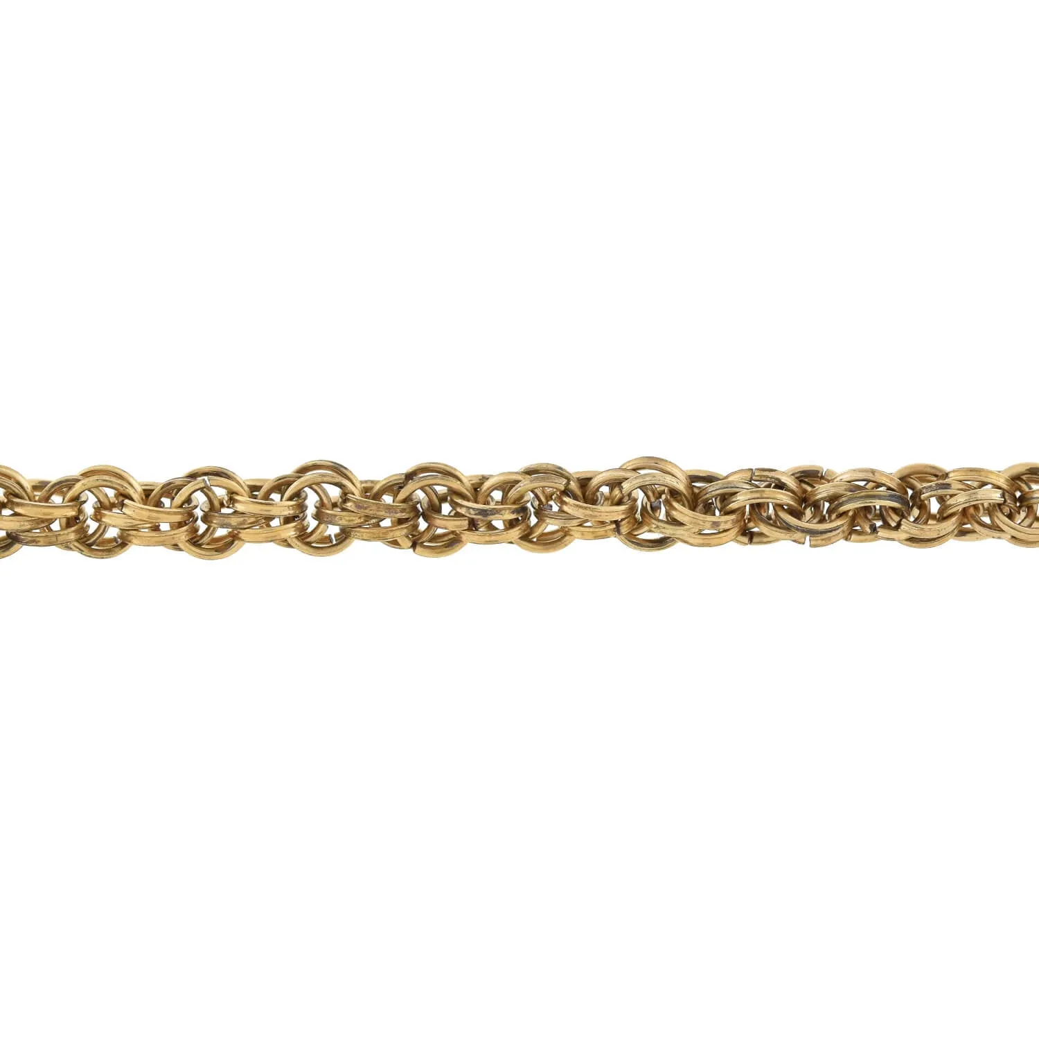 Victorian Gold-Filled Long Braided Chain Necklace 48"