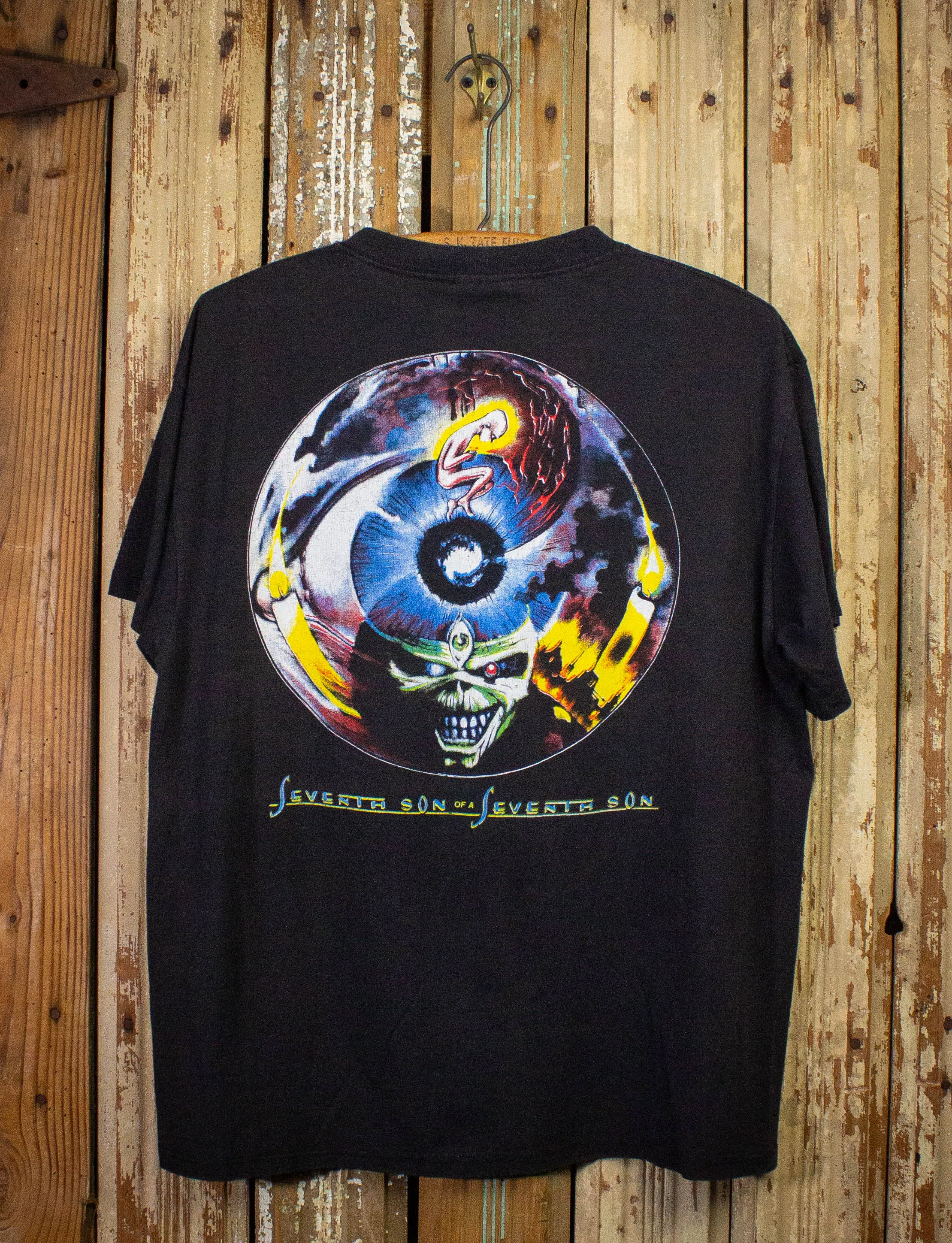 Vintage Iron Maiden Seventh Son of a Seventh Son Concert T Shirt 1988 Black XL