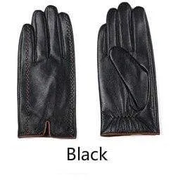 Winter Men's Genuine Leather Gloves  New Brand Touch Screen Gloves Fashion Warm Black Gloves Goatskin Mittens GSM012