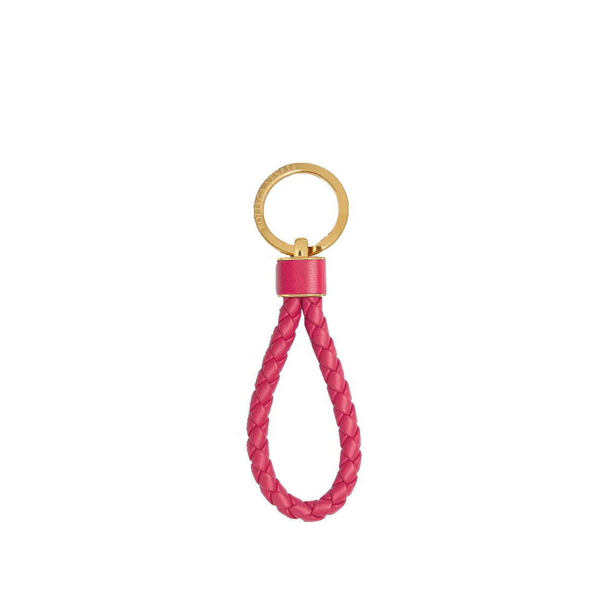 Woven Key Ring, Cranberry