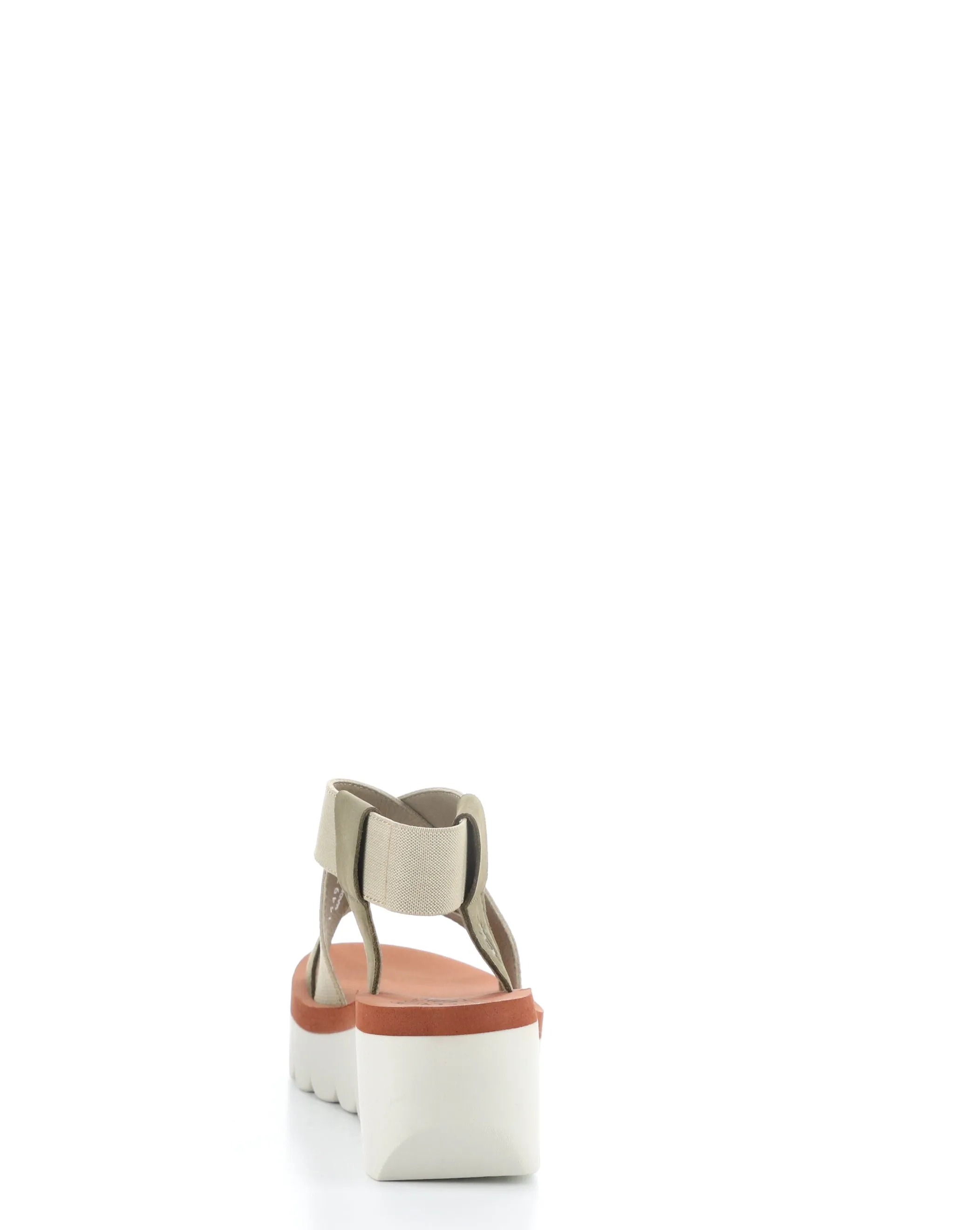 YABI922FLY 011 MILITARY/BEIGE/BRICK Round Toe Sandals