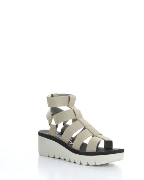 YUFI032FLY Grey Velcro Sandals