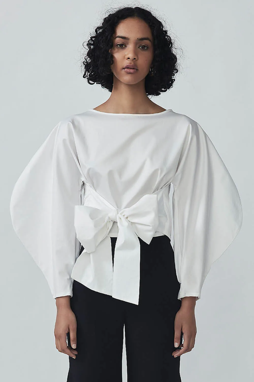 Zain Wrap Top in Blanc