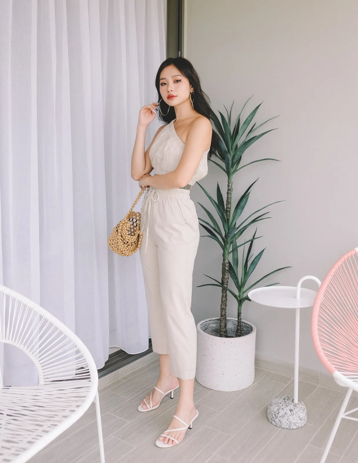 Zola Linen Pants in Ecru