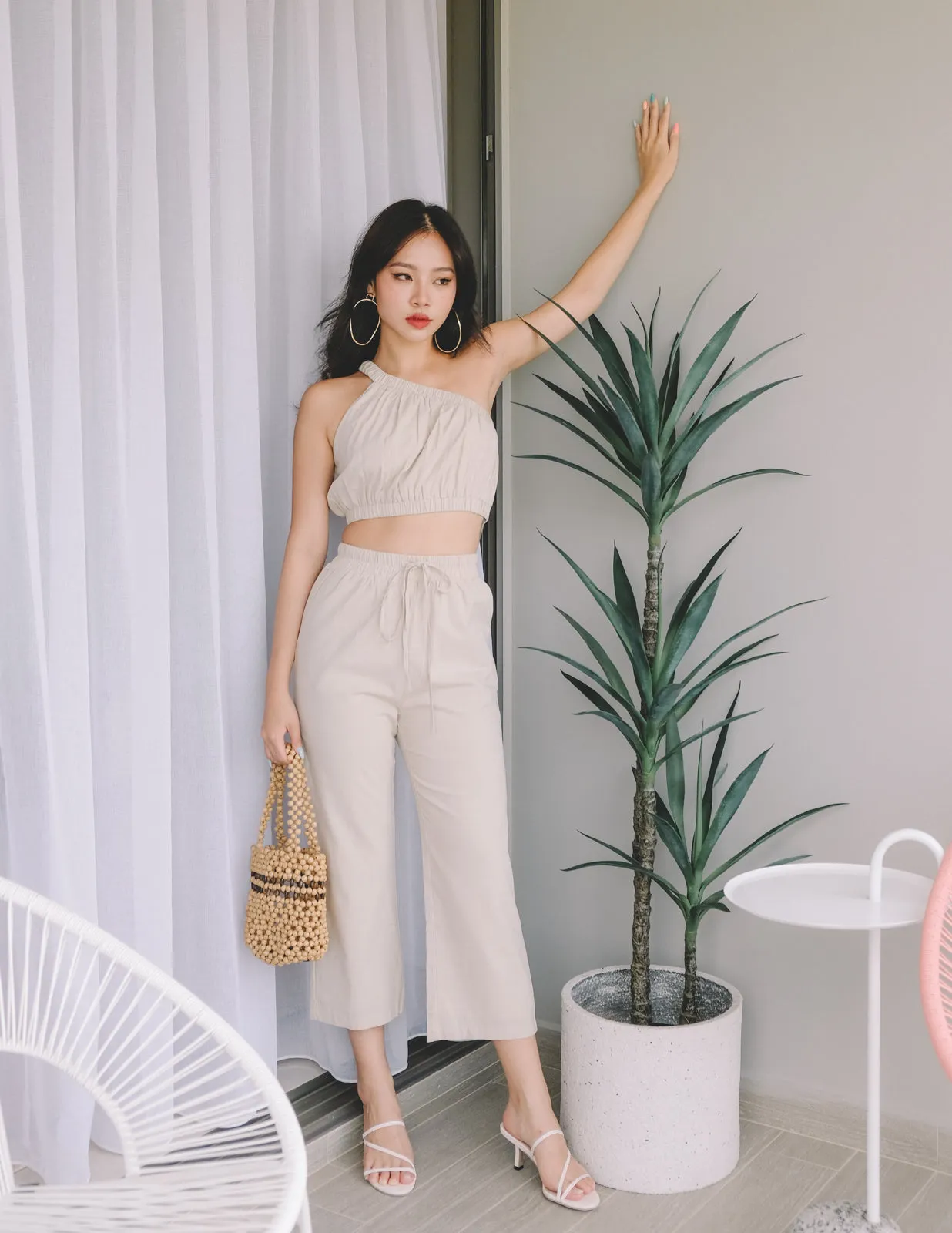 Zola Linen Pants in Ecru