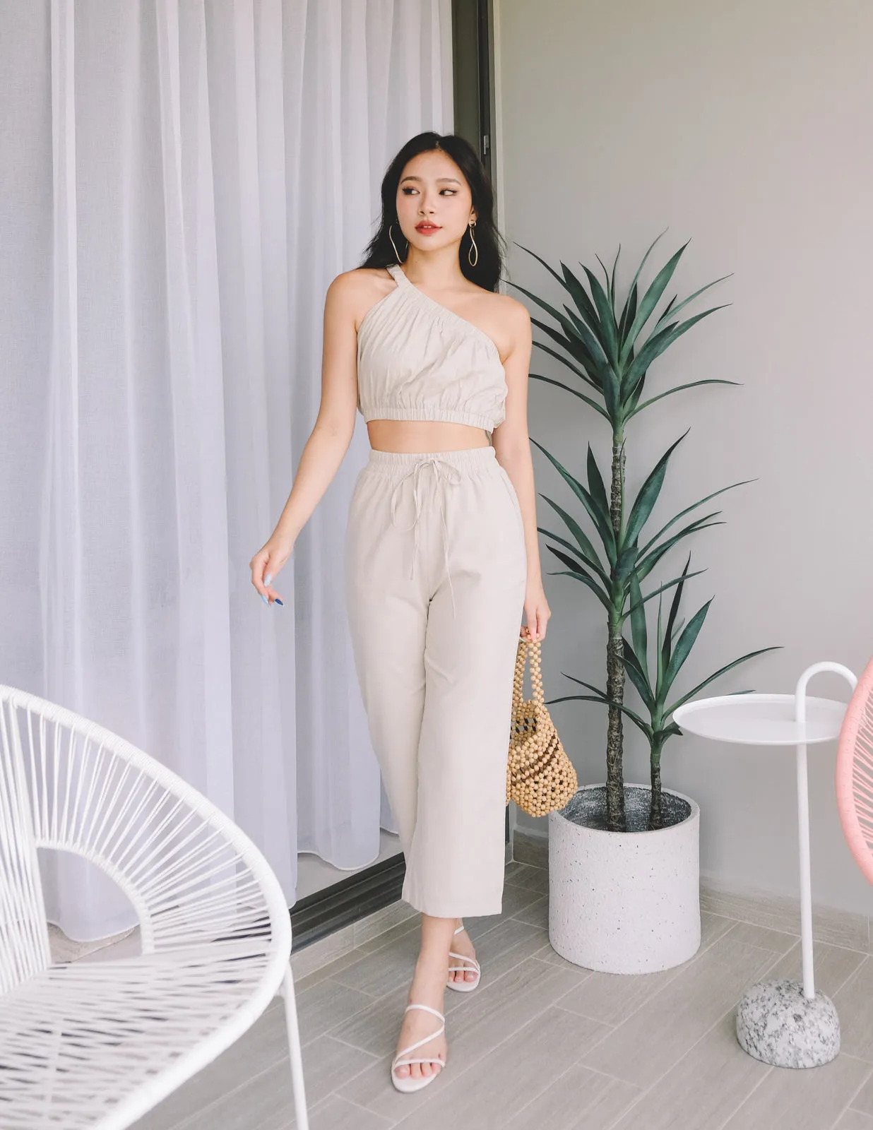 Zola Linen Pants in Ecru